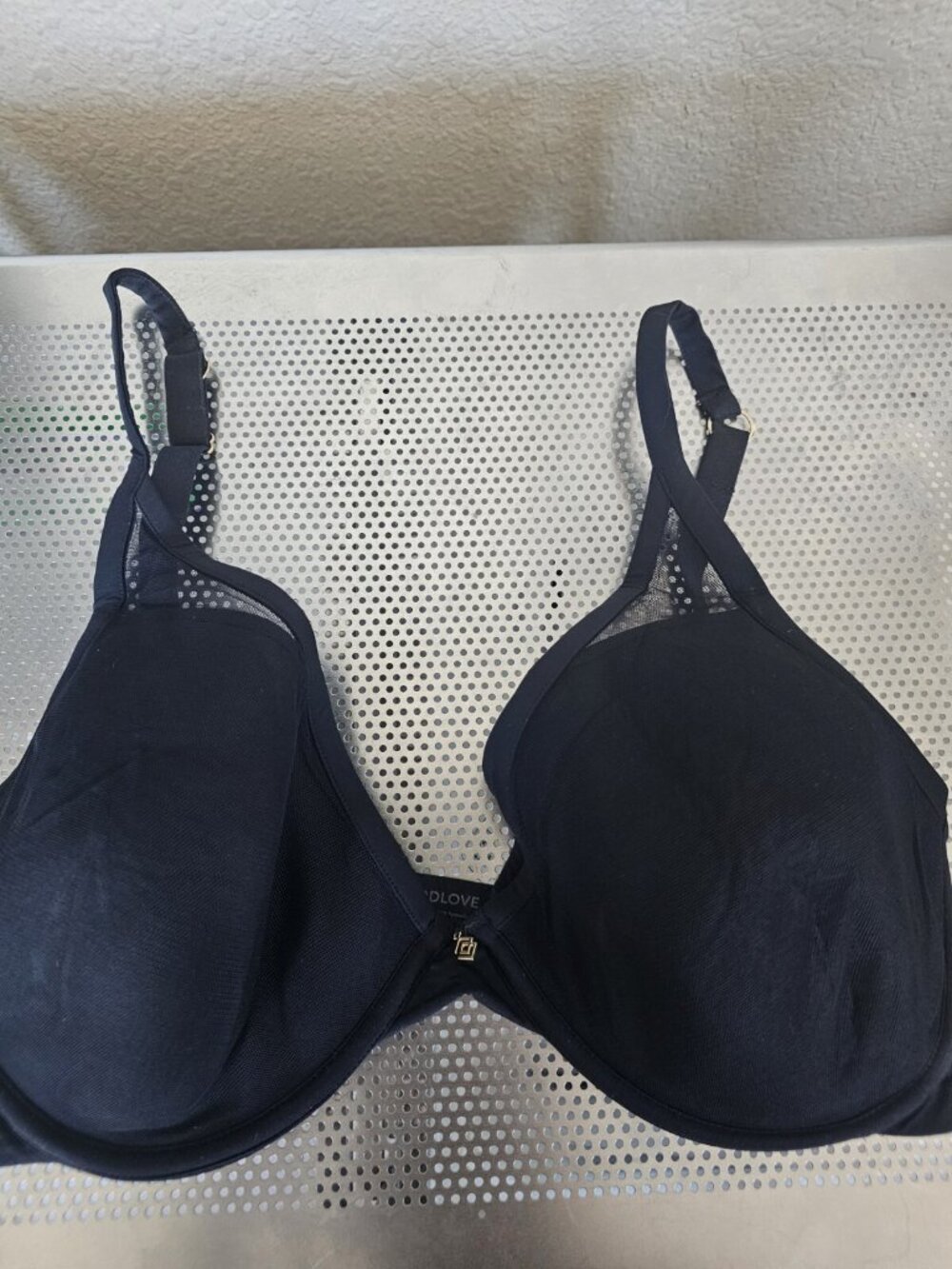 Third Love 24/7 Classic Contour Plunge Bra Black Women's Size 34F Underwired